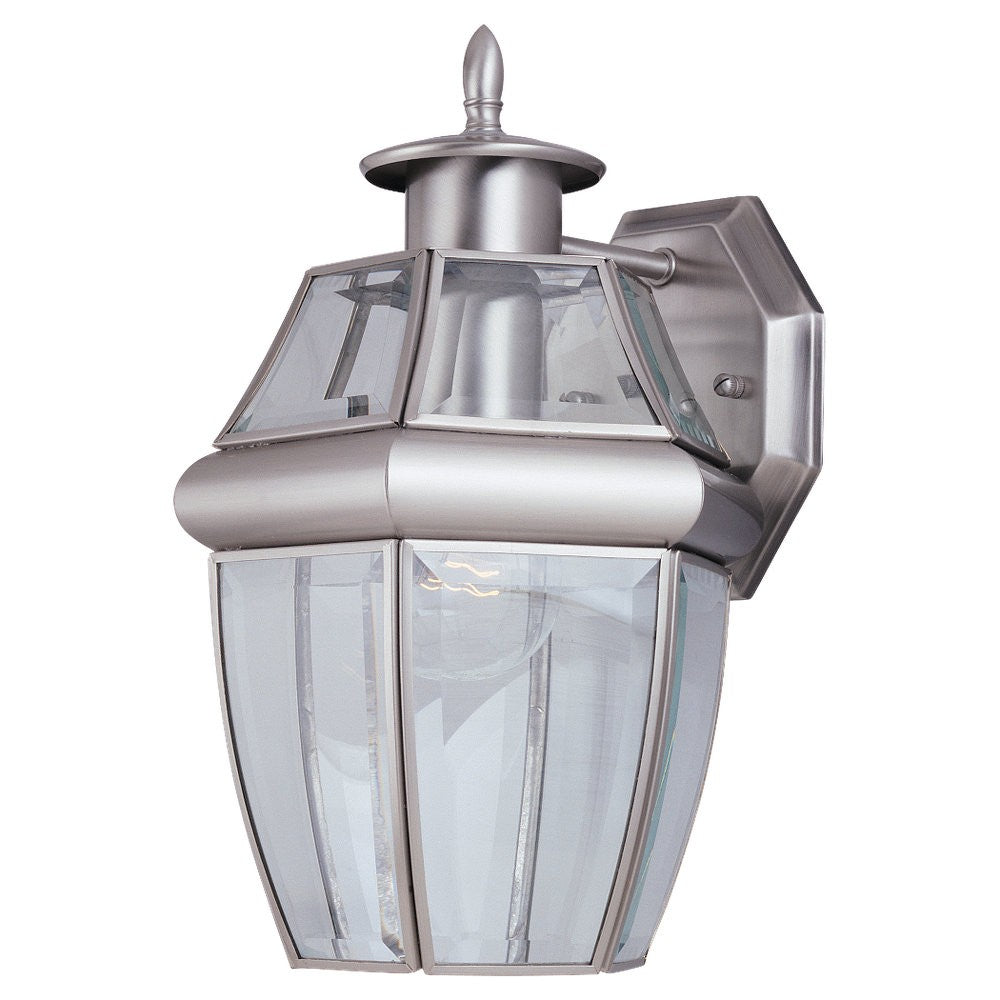 Generation Lighting Canada - One Light Outdoor Wall Lantern - Lancaster - Antique Brushed Nickel- Union Lighting Luminaires Decor