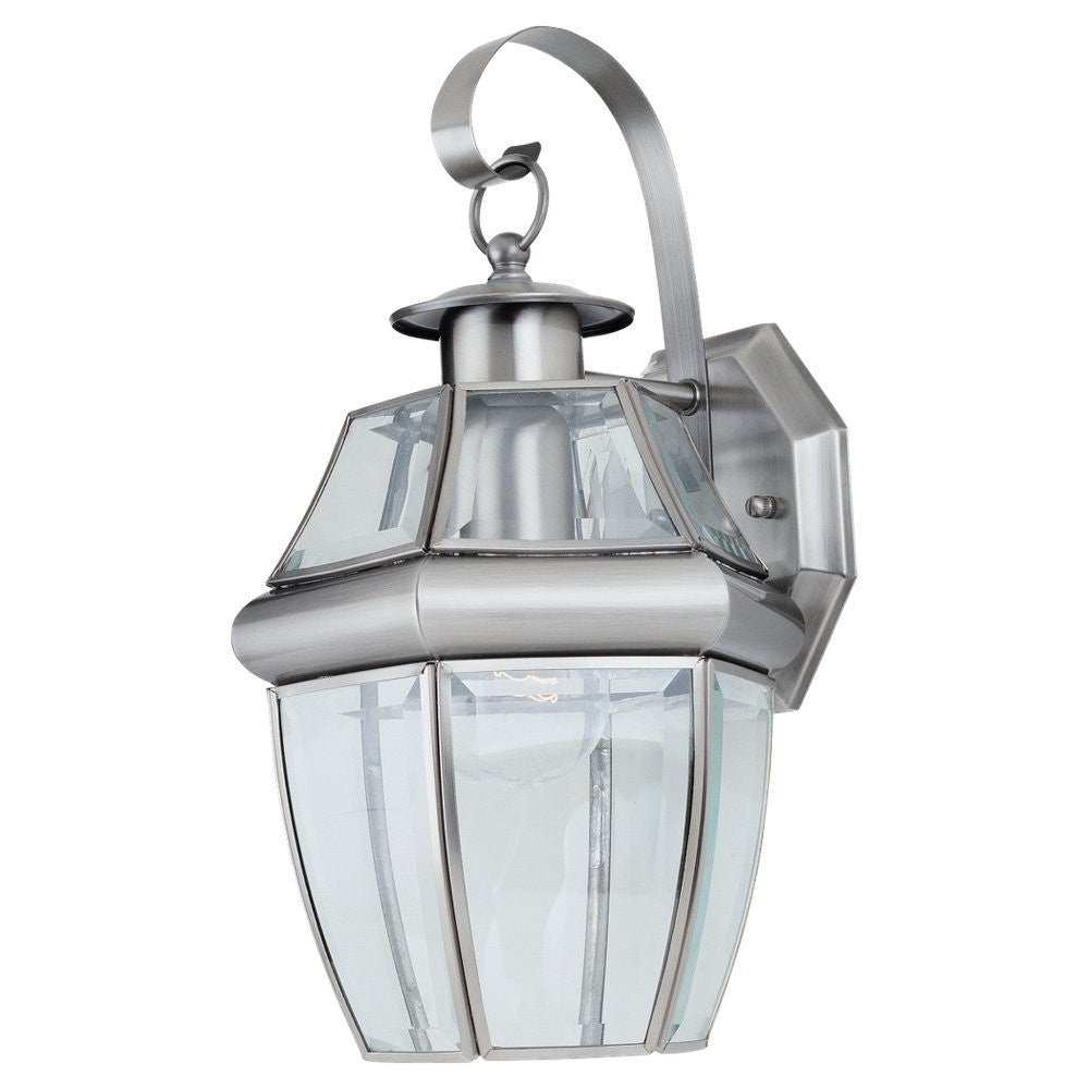 Generation Lighting Canada - One Light Outdoor Wall Lantern - Lancaster - Antique Brushed Nickel- Union Lighting Luminaires Decor