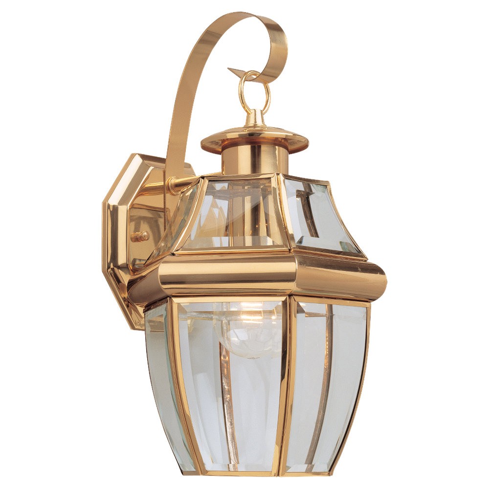 Generation Lighting Canada - One Light Outdoor Wall Lantern - Lancaster - Polished Brass- Union Lighting Luminaires Decor