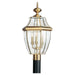 Generation Lighting Canada. - Three Light Outdoor Post Lantern - Lancaster - Polished Brass- Union Lighting Luminaires Decor