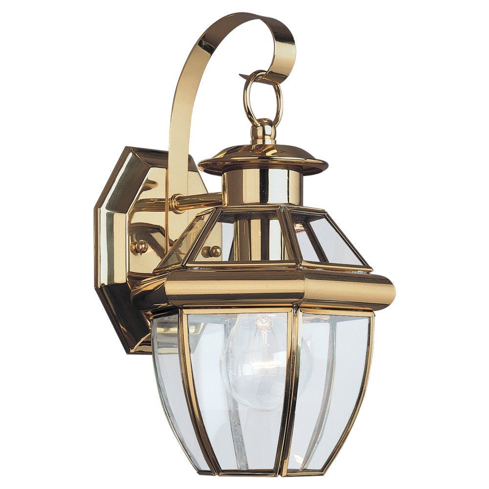 Generation Lighting Canada - One Light Outdoor Wall Lantern - Lancaster - Polished Brass- Union Lighting Luminaires Decor