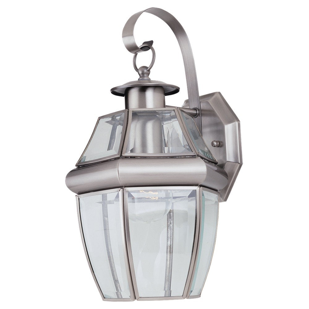 Generation Lighting Canada - One Light Outdoor Wall Lantern - Lancaster - Antique Brushed Nickel- Union Lighting Luminaires Decor
