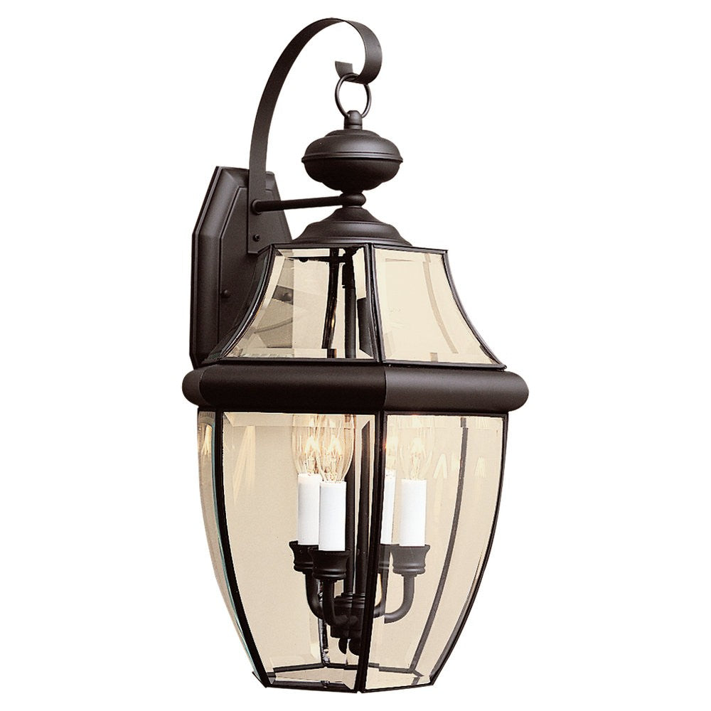 Generation Lighting Canada - Three Light Outdoor Wall Lantern - Lancaster - Black- Union Lighting Luminaires Decor
