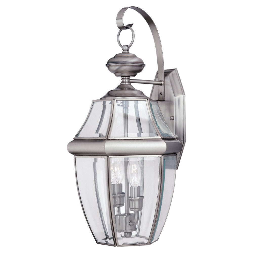 Generation Lighting Canada - Two Light Outdoor Wall Lantern - Lancaster - Antique Brushed Nickel- Union Lighting Luminaires Decor