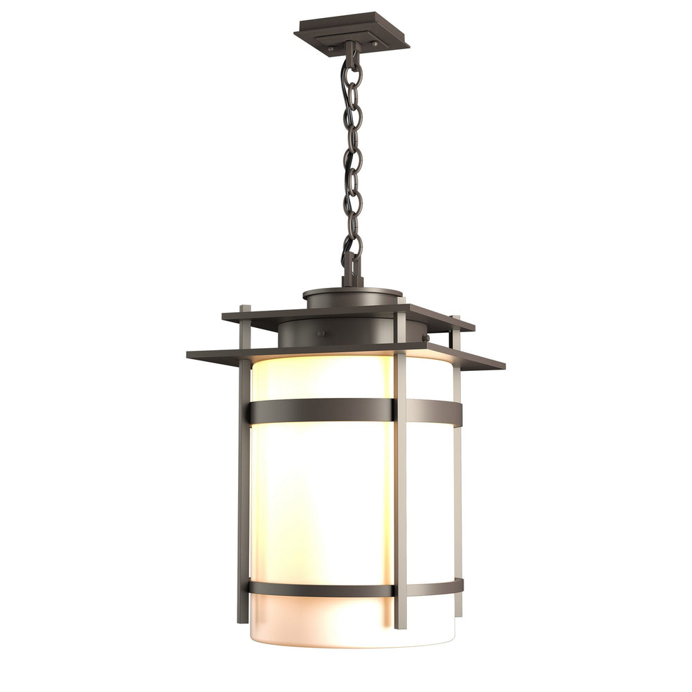 Hubbardton Forge - One Light Outdoor Fixture - Banded - Coastal Dark Smoke- Union Lighting Luminaires Decor