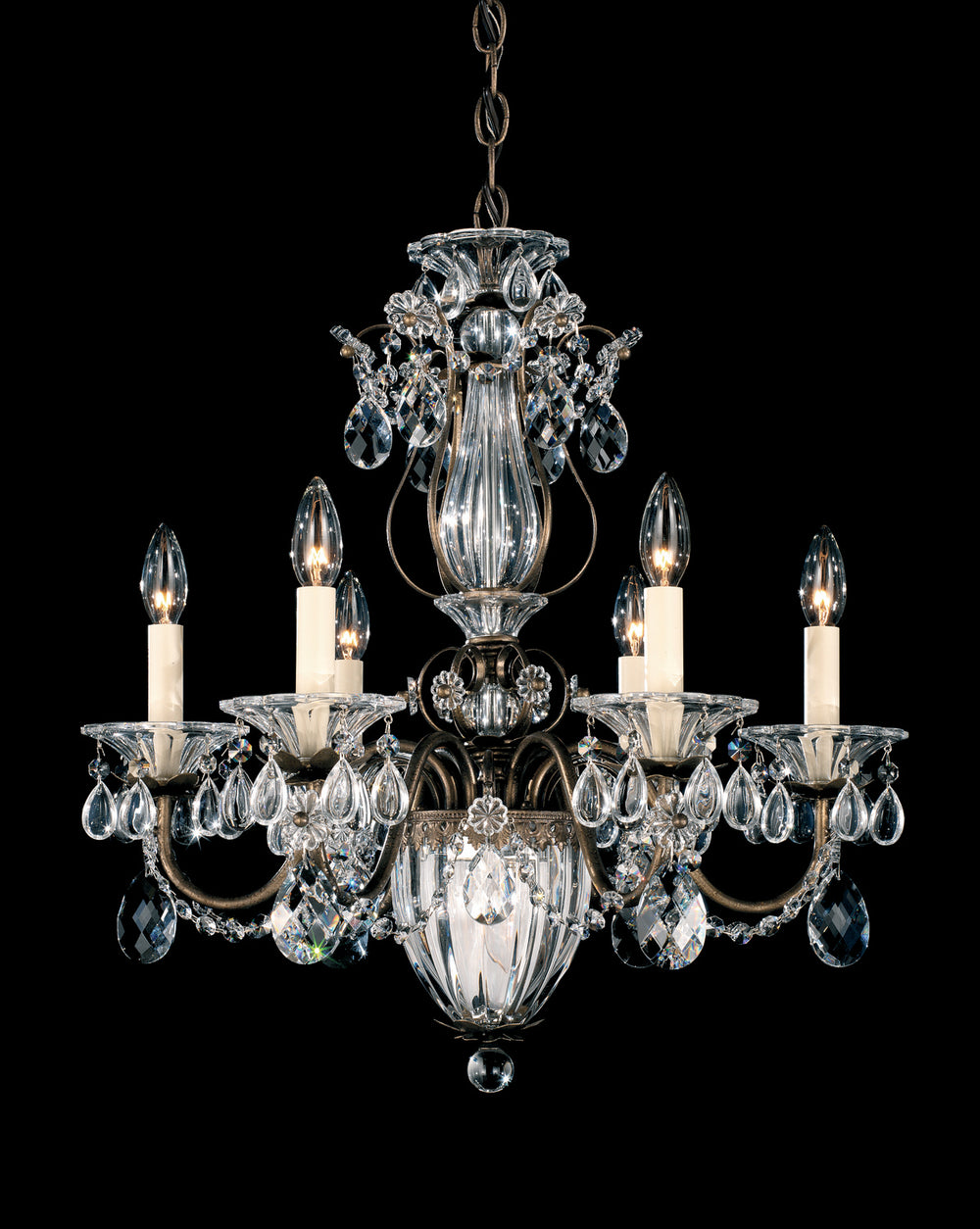 Schonbek - Seven Light Chandelier - Bagatelle - Gold- Union Lighting Luminaires Decor