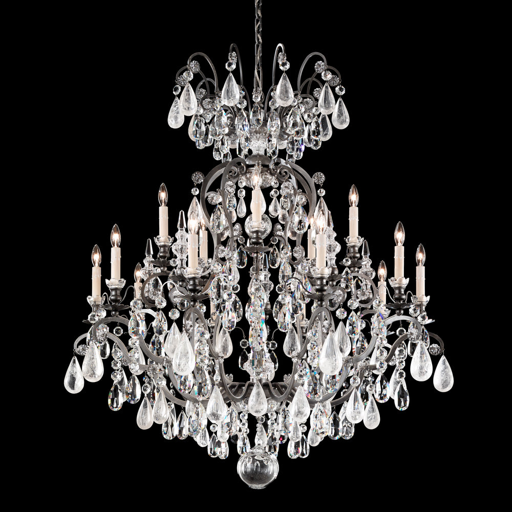 Schonbek - 16 Light Chandelier - Renaissance Rock Crystal - Etruscan Gold- Union Lighting Luminaires Decor