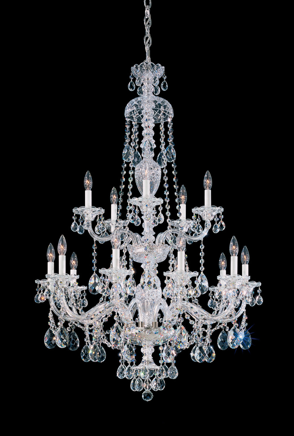 Schonbek - 15 Light Chandelier - Sterling - Polished Silver- Union Lighting Luminaires Decor