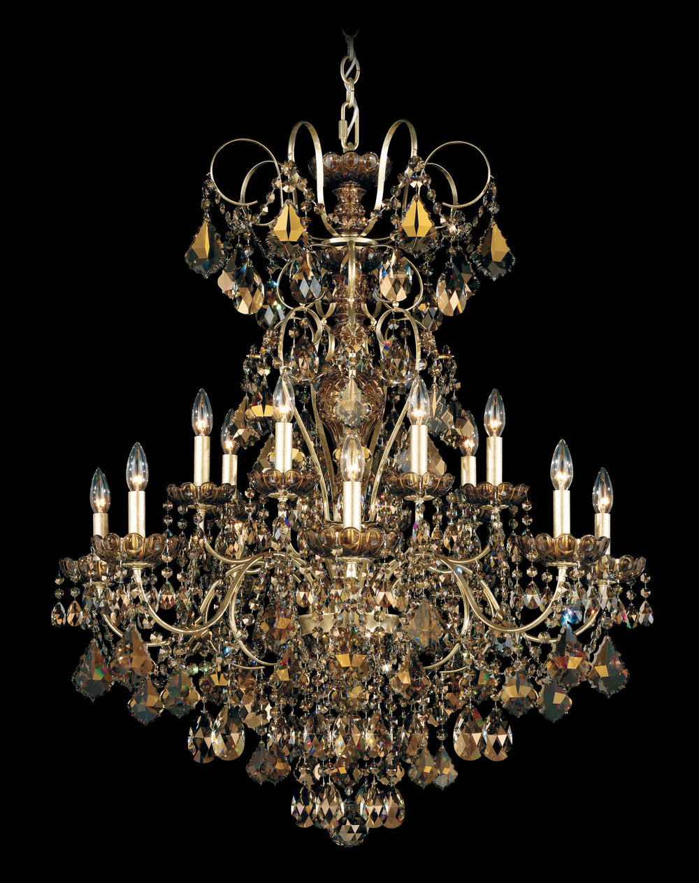 Schonbek - 14 Light Chandelier - New Orleans - Heirloom Bronze- Union Lighting Luminaires Decor