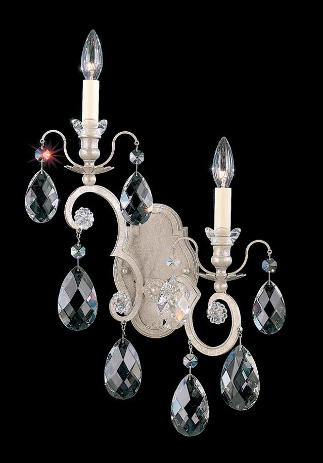 Schonbek - Two Light Wall Sconce - Renaissance - Antique Silver- Union Lighting Luminaires Decor