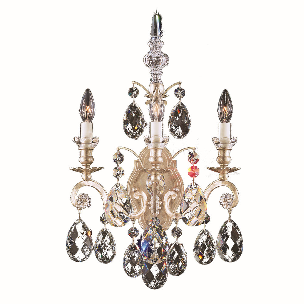 Schonbek - Three Light Wall Sconce - Renaissance - Antique Silver- Union Lighting Luminaires Decor
