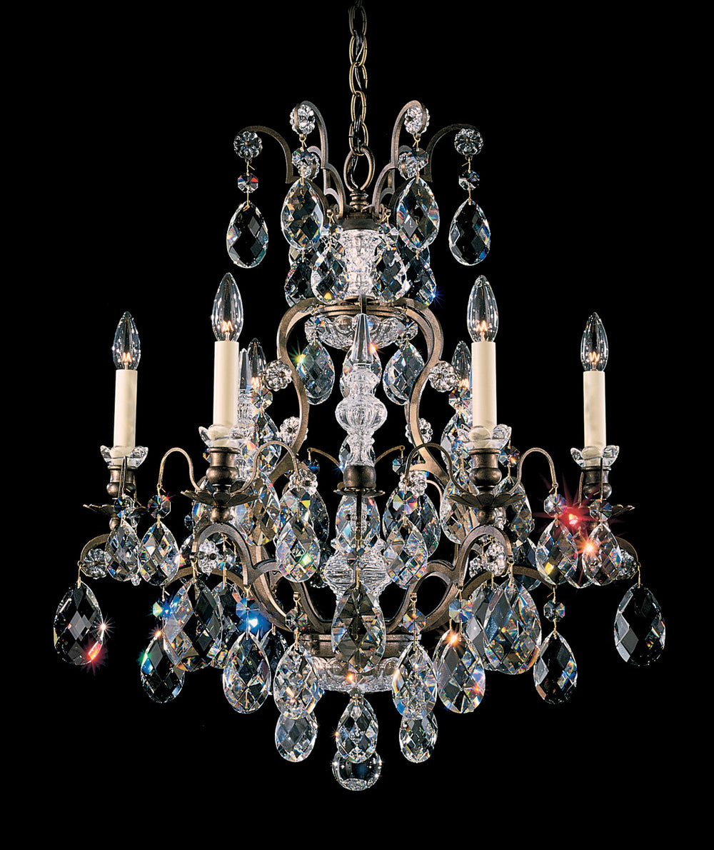 Schonbek - Seven Light Chandelier - Renaissance - French Gold- Union Lighting Luminaires Decor