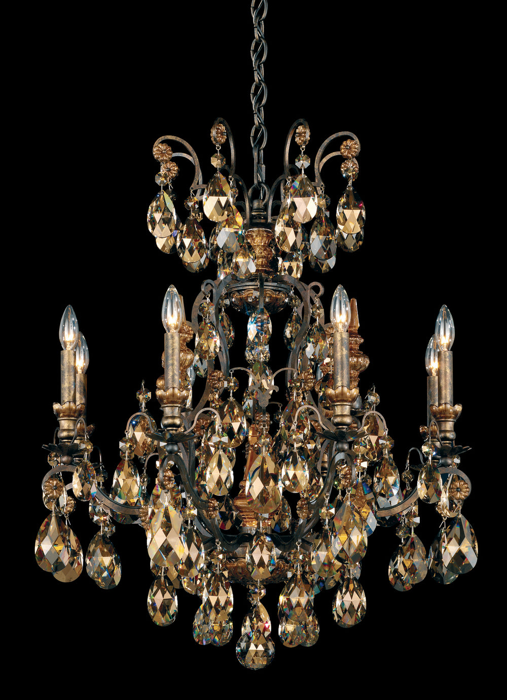 Schonbek - Nine Light Chandelier - Renaissance - Heirloom Gold- Union Lighting Luminaires Decor
