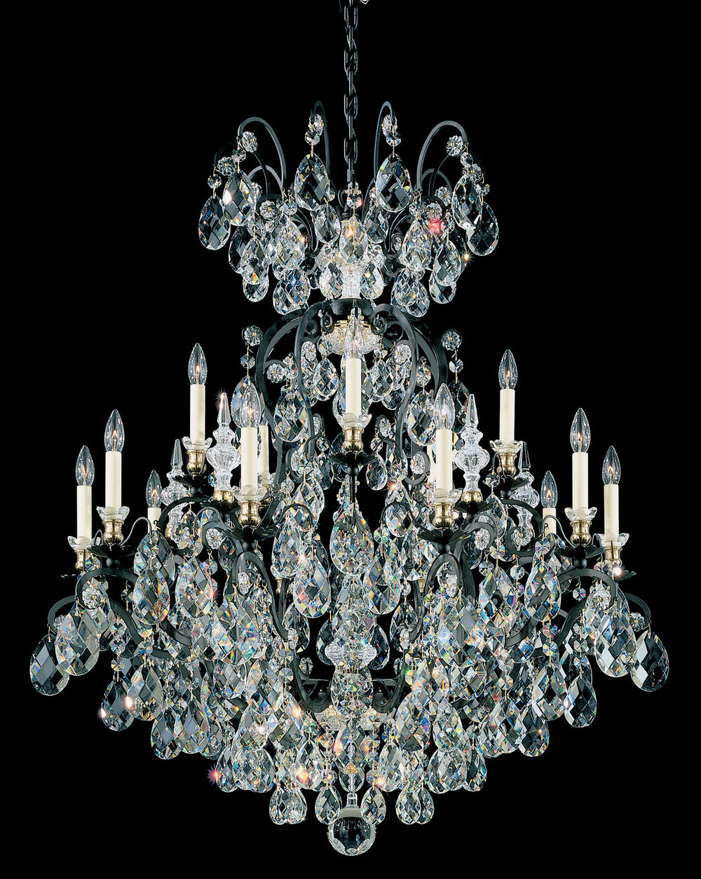 Schonbek - 16 Light Chandelier - Renaissance - Etruscan Gold- Union Lighting Luminaires Decor
