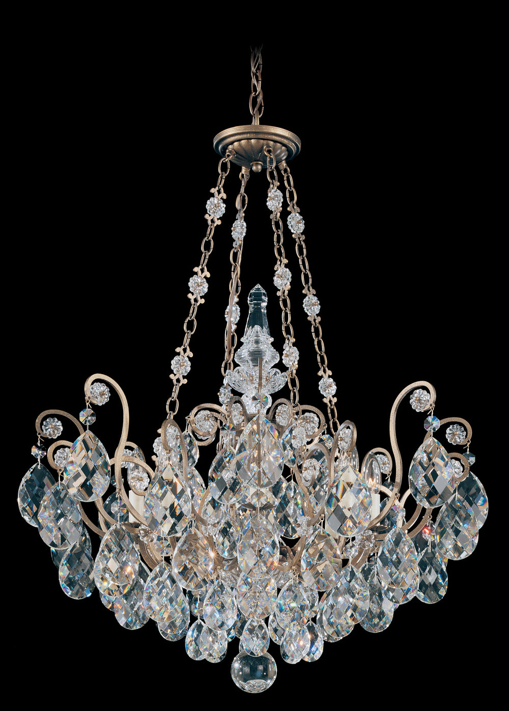 Schonbek - Eight Light Pendant - Renaissance - French Gold- Union Lighting Luminaires Decor