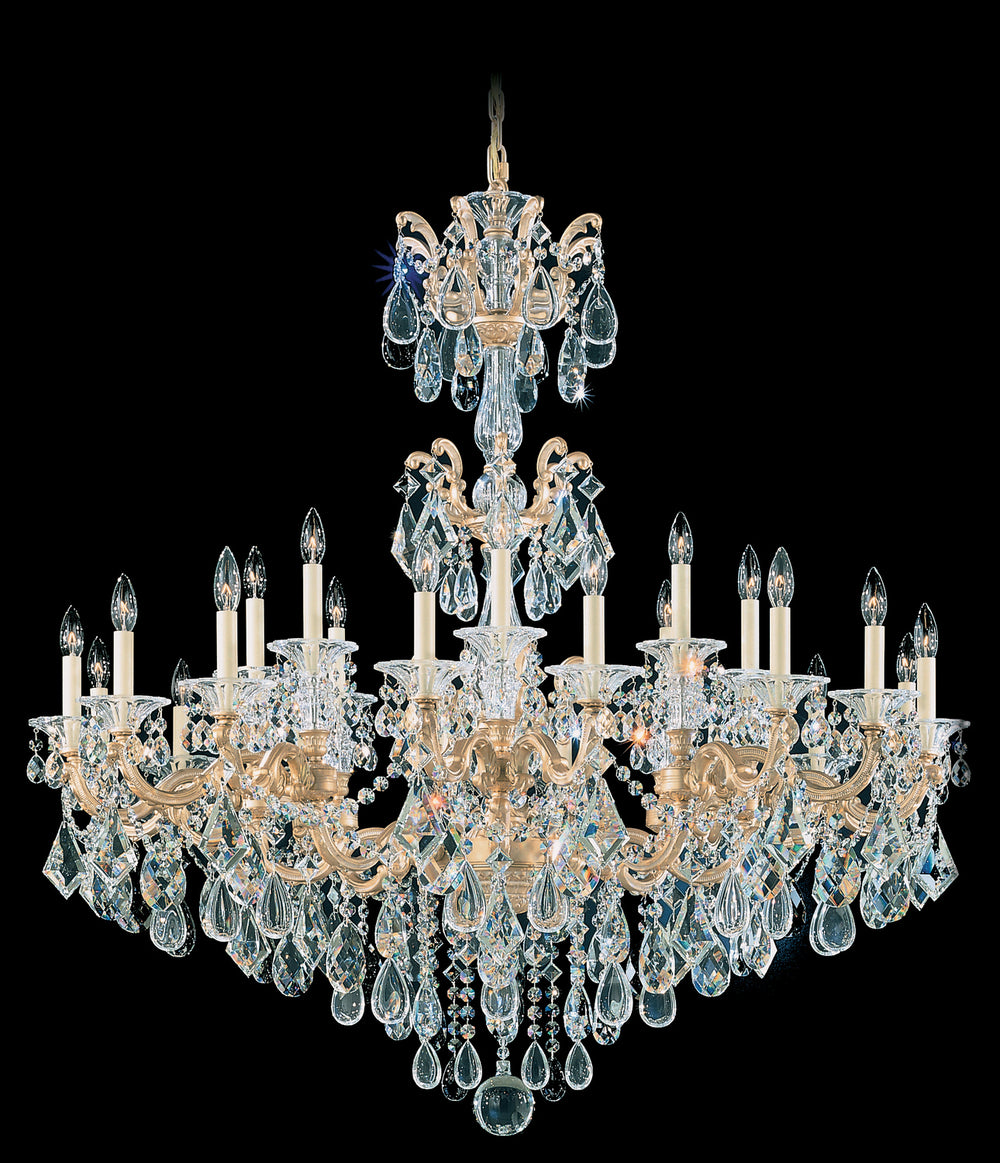 Schonbek - 24 Light Chandelier - La Scala - Parchment Gold- Union Lighting Luminaires Decor