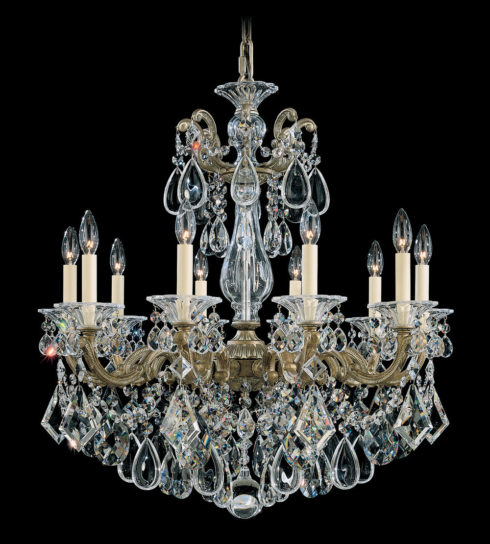 Schonbek - Ten Light Chandelier - La Scala - Heirloom Gold- Union Lighting Luminaires Decor