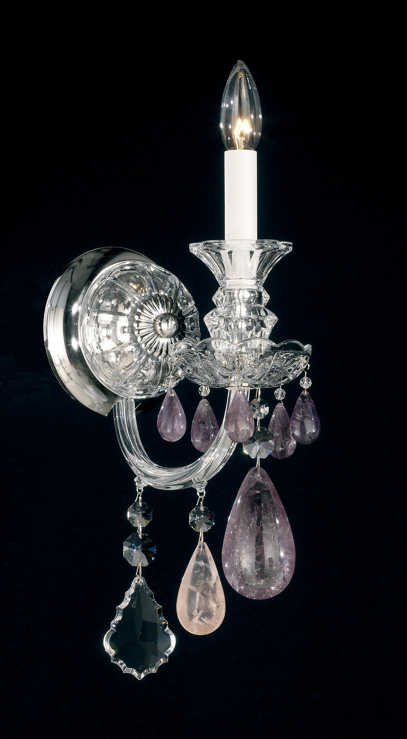 Schonbek - One Light Wall Sconce - Hamilton Rock Crystal - Polished Silver- Union Lighting Luminaires Decor