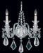 Schonbek - Two Light Wall Sconce - Hamilton Rock Crystal - Polished Silver- Union Lighting Luminaires Decor