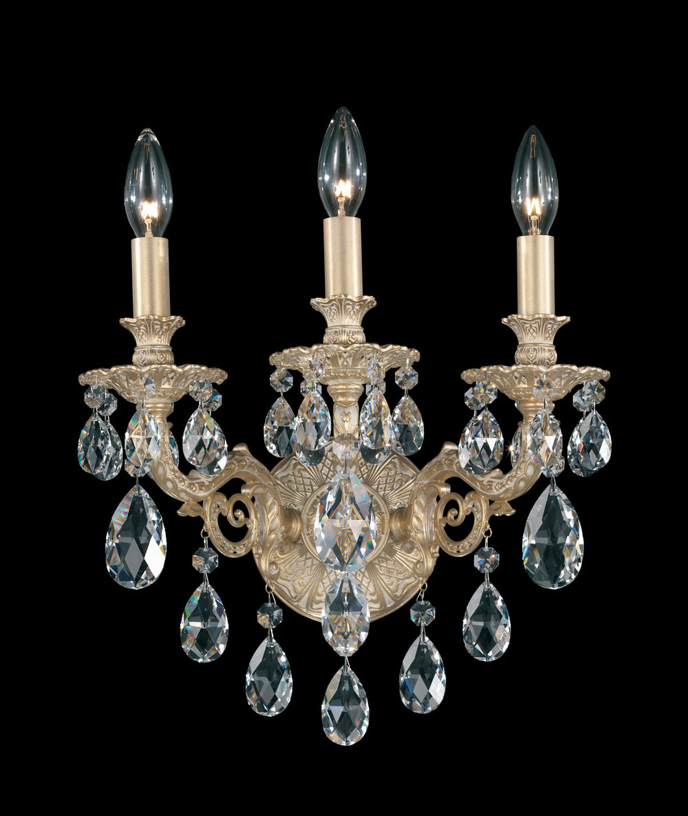 Schonbek - Three Light Wall Sconce - Milano - Florentine Bronze- Union Lighting Luminaires Decor