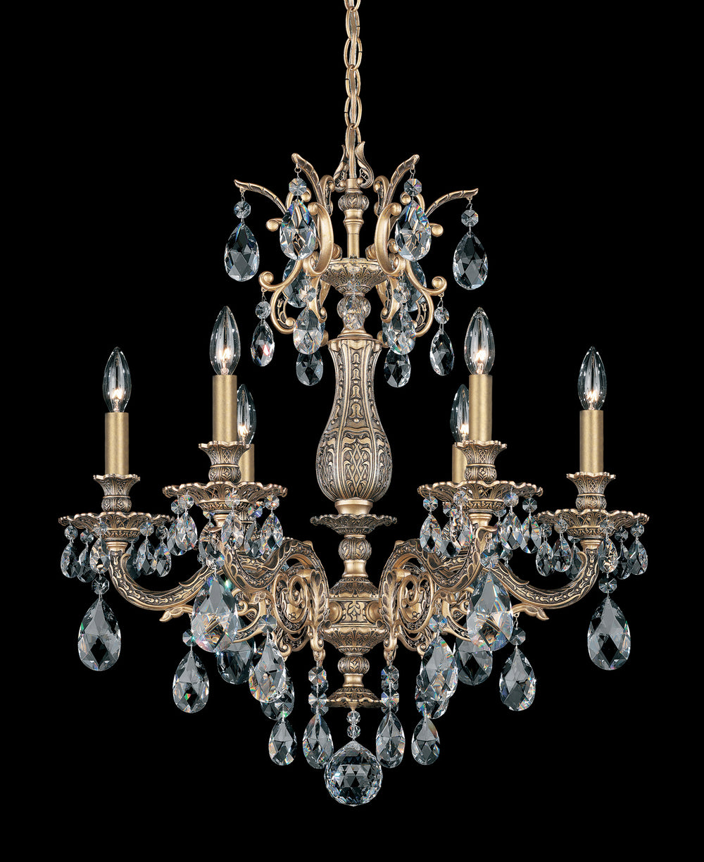 Schonbek - Six Light Chandelier - Milano - Heirloom Bronze- Union Lighting Luminaires Decor