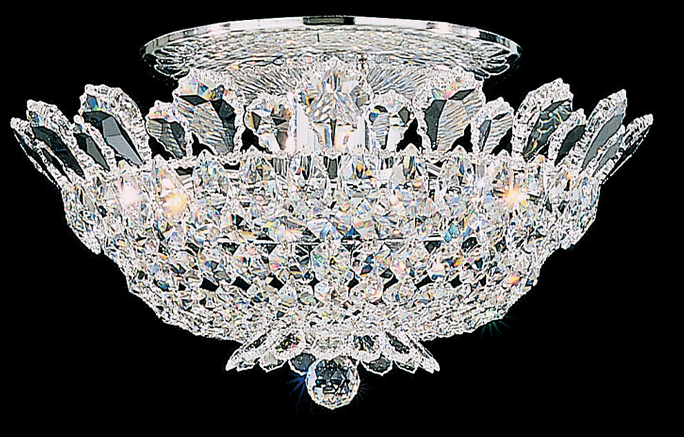 Schonbek - Eight Light Semi-Flush Mount - Trilliane - Polished Stainless Steel- Union Lighting Luminaires Decor