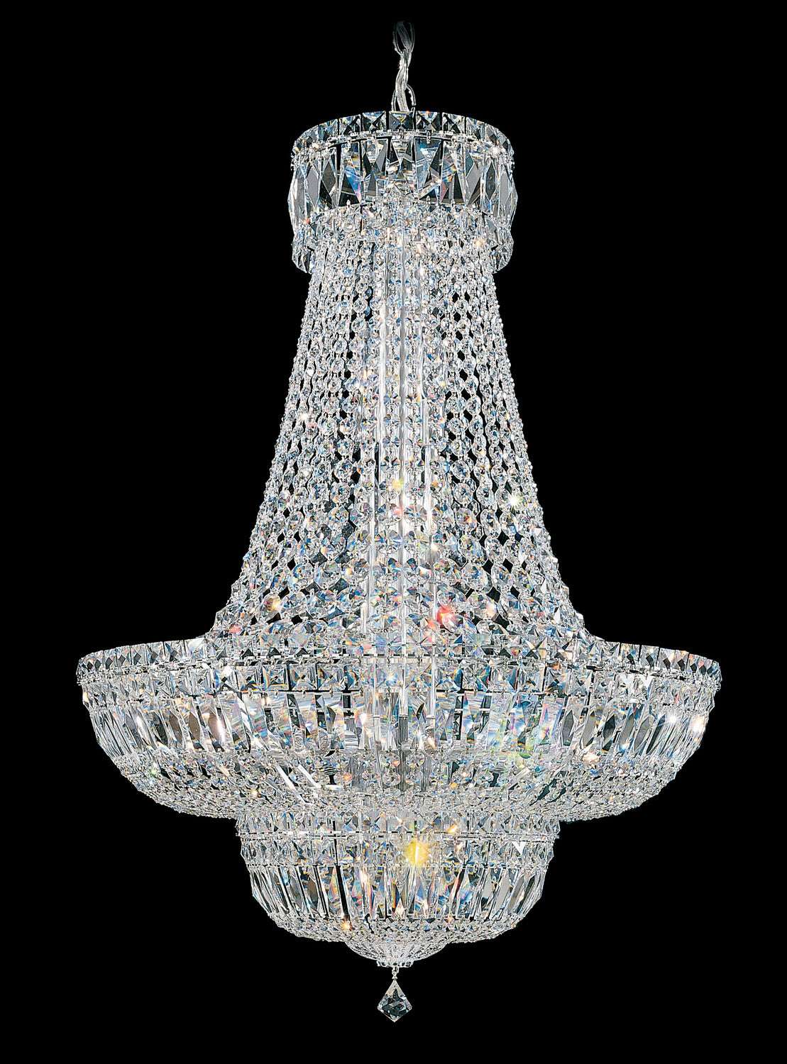Schonbek - 23 Light Pendant - Petit Crystal Deluxe - Silver- Union Lighting Luminaires Decor