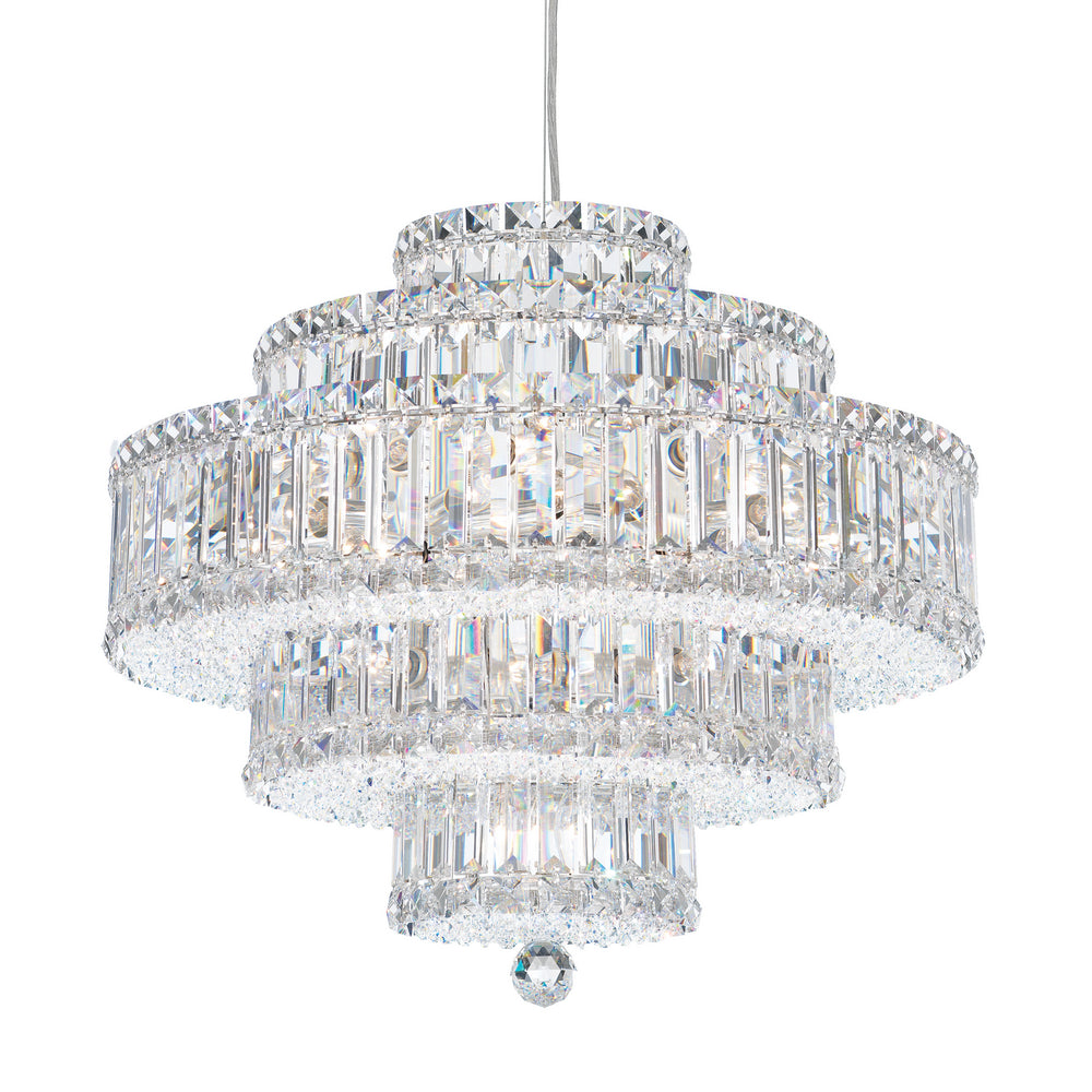 Schonbek - 21 Light Pendant - Plaza - Polished Stainless Steel- Union Lighting Luminaires Decor