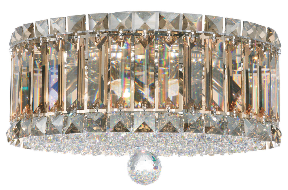 Schonbek - Four Light Flush Mount - Plaza - Polished Stainless Steel- Union Lighting Luminaires Decor