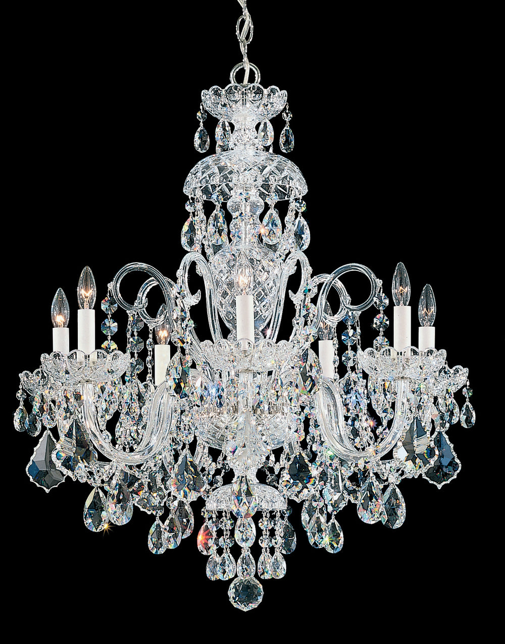 Schonbek - Seven Light Chandelier - Olde World - Polished Silver- Union Lighting Luminaires Decor