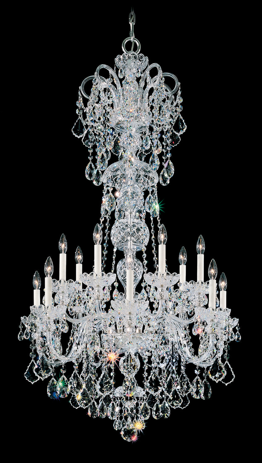 Schonbek - 14 Light Chandelier - Olde World - Polished Silver- Union Lighting Luminaires Decor