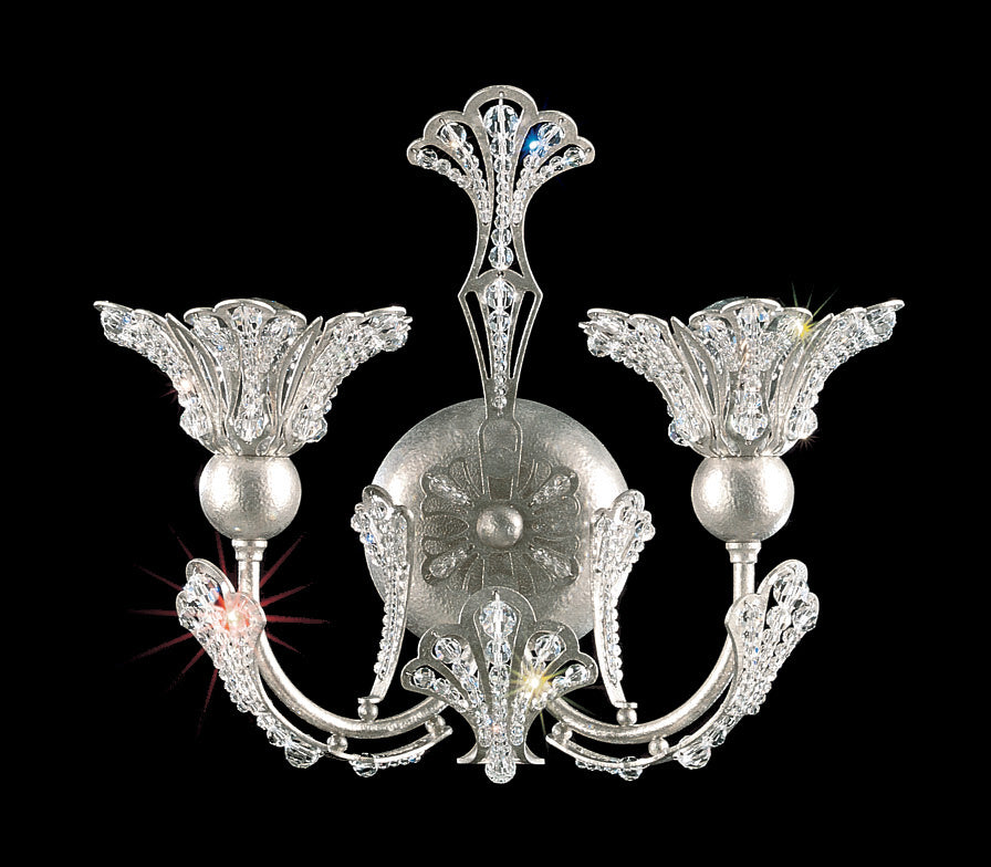 Schonbek - Two Light Wall Sconce - Rivendell - Antique Silver- Union Lighting Luminaires Decor
