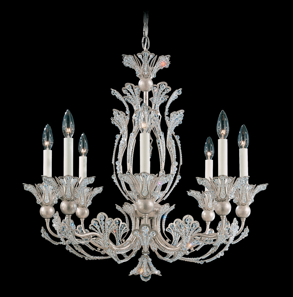 Schonbek - Eight Light Chandelier - Rivendell - Antique Silver- Union Lighting Luminaires Decor