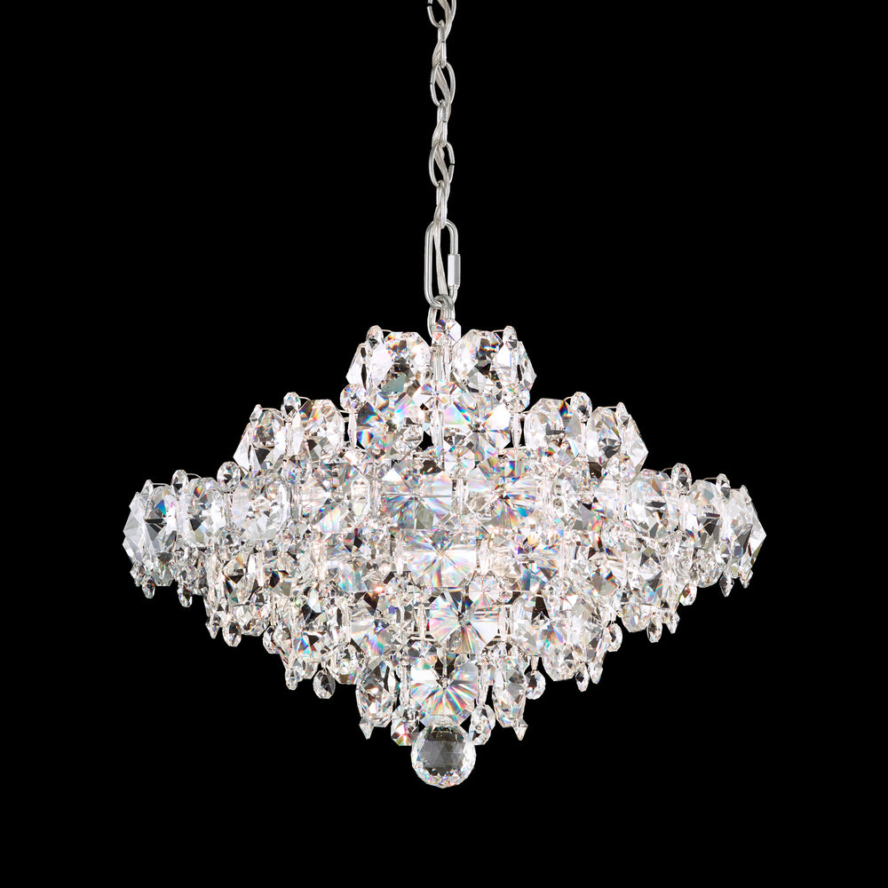 Schonbek - Eight Light Pendant - Baronet - Polished Stainless Steel- Union Lighting Luminaires Decor