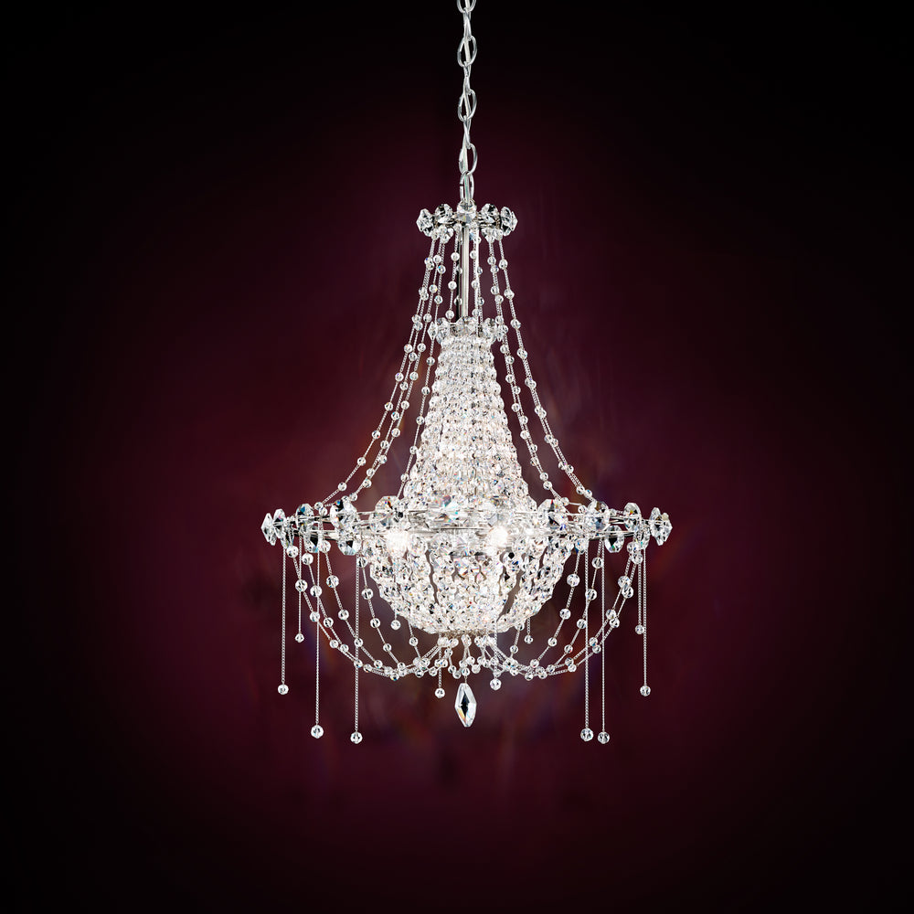 Schonbek - Six Light Pendant - Chrysalita - Polished Stainless Steel- Union Lighting Luminaires Decor