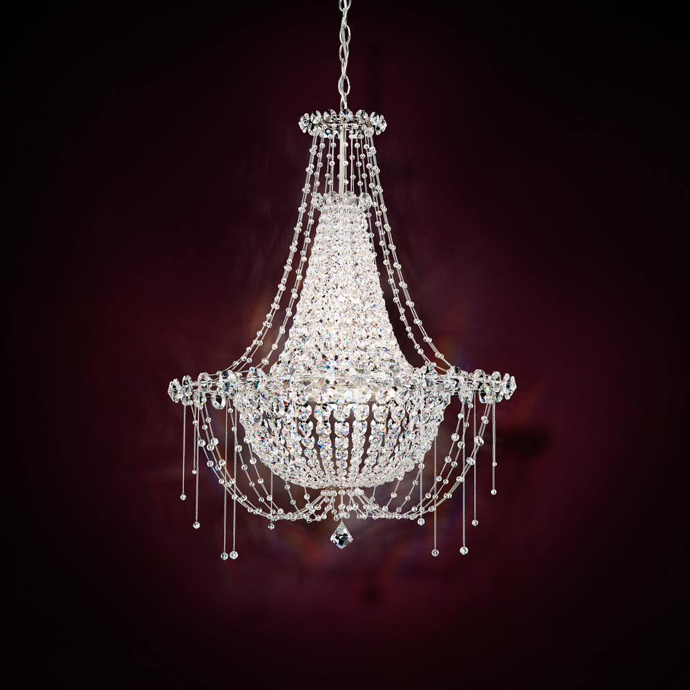Schonbek - Six Light Pendant - Chrysalita - Polished Stainless Steel- Union Lighting Luminaires Decor