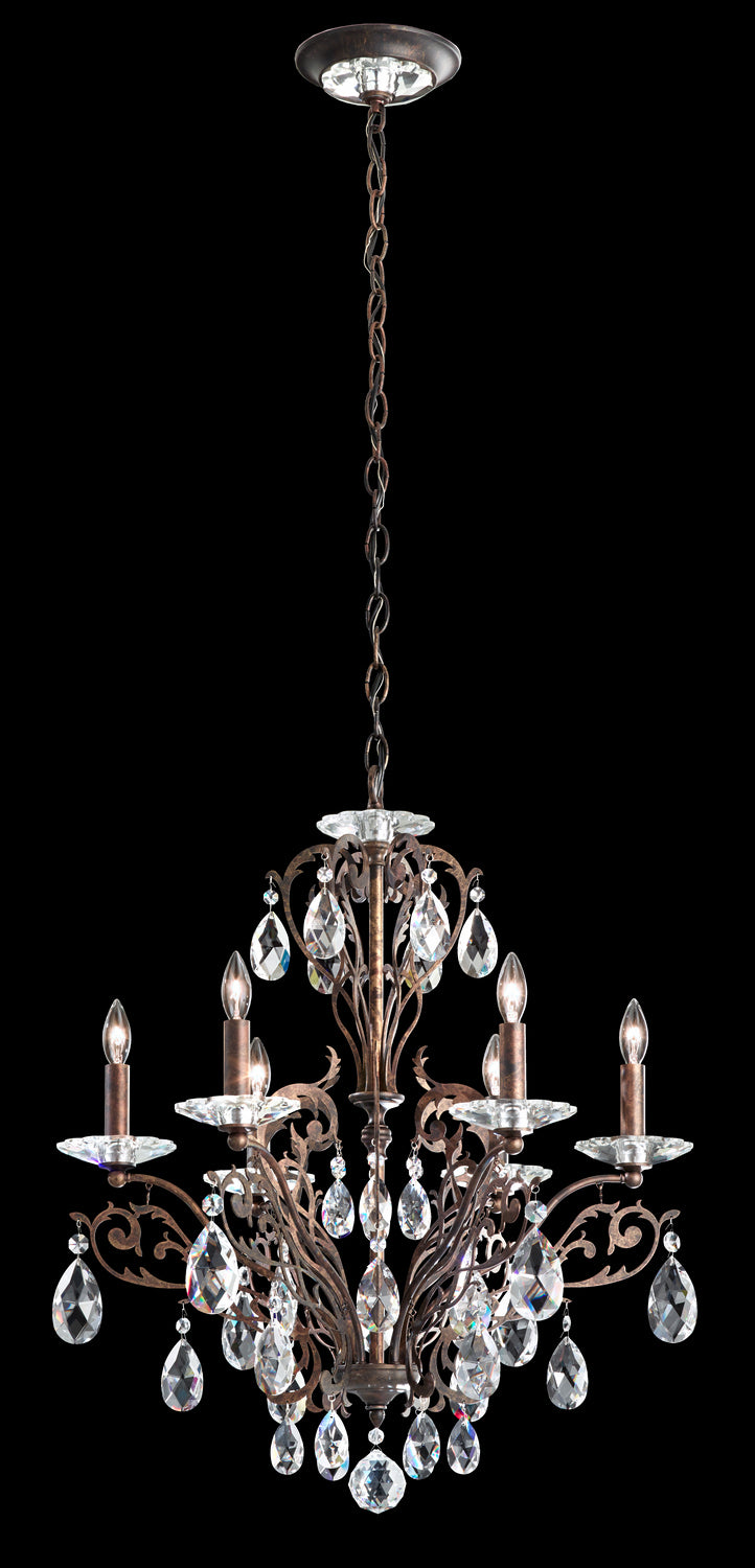 Schonbek - Six Light Chandelier - Filigrae - Etruscan Gold- Union Lighting Luminaires Decor