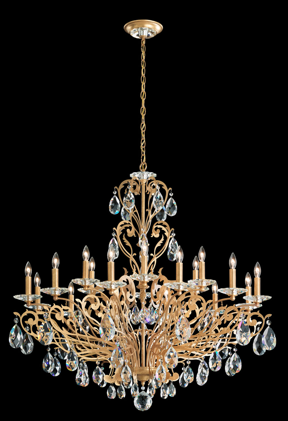 Schonbek - 18 Light Chandelier - Filigrae - Heirloom Gold- Union Lighting Luminaires Decor