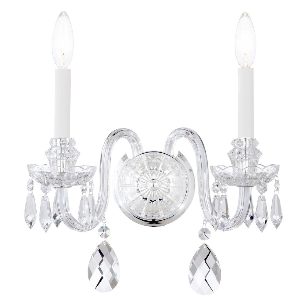 Schonbek - Two Light Wall Sconce - Hamilton Nouveau - Polished Silver- Union Lighting Luminaires Decor