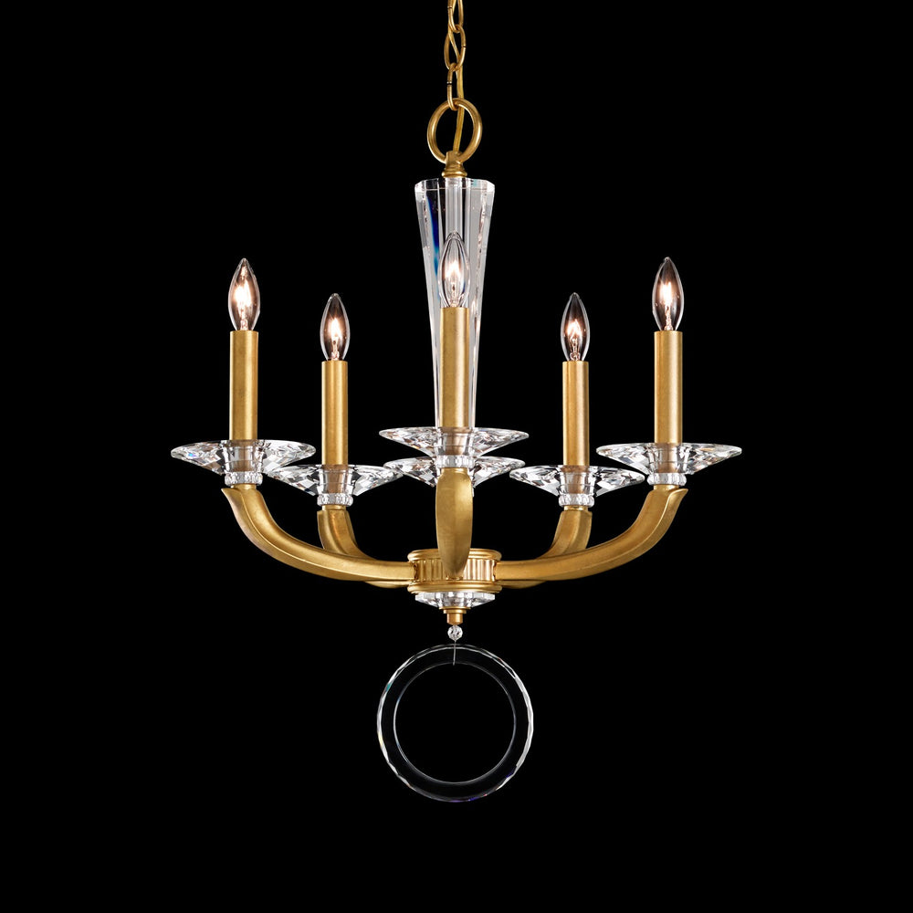 Schonbek - Five Light Chandelier - Emilea - Etruscan Gold- Union Lighting Luminaires Decor