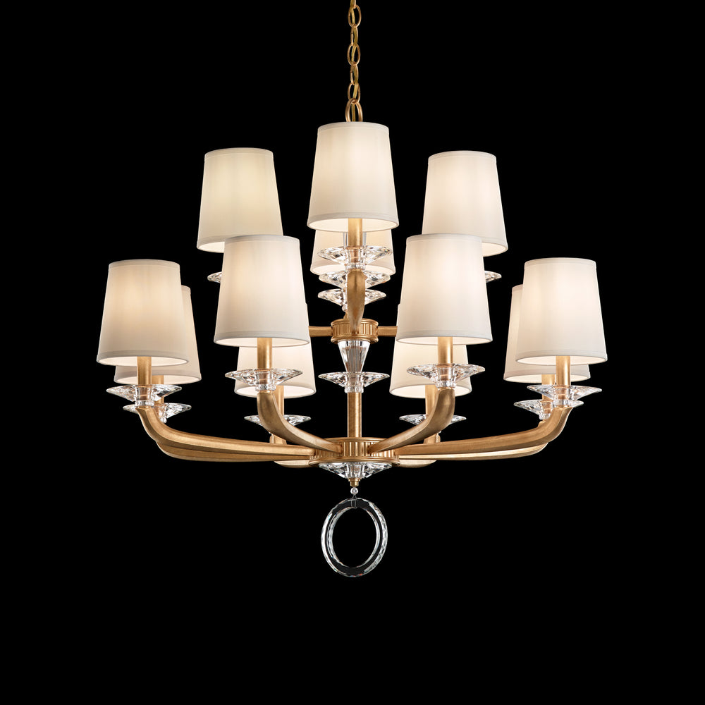 Schonbek - 12 Light Chandelier - Emilea - Heirloom Gold- Union Lighting Luminaires Decor