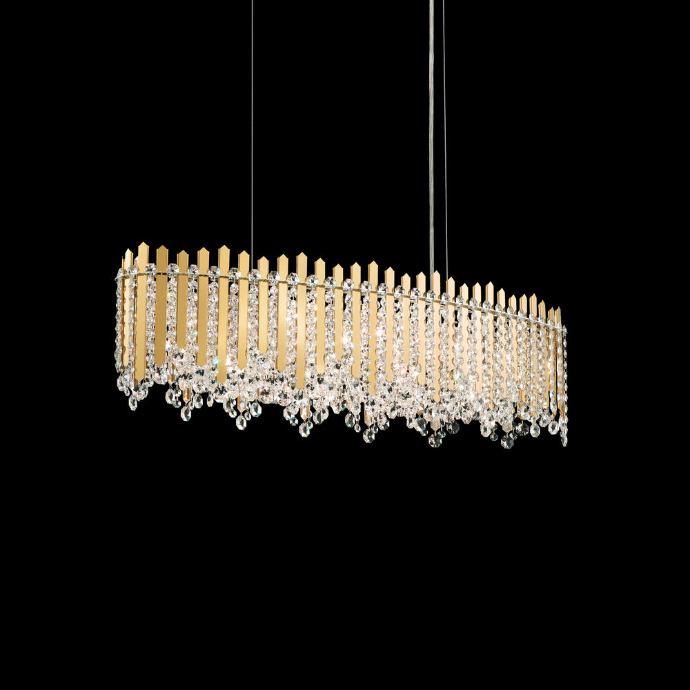 Schonbek - 12 Light Pendant - Chatter - Gold Mirror- Union Lighting Luminaires Decor