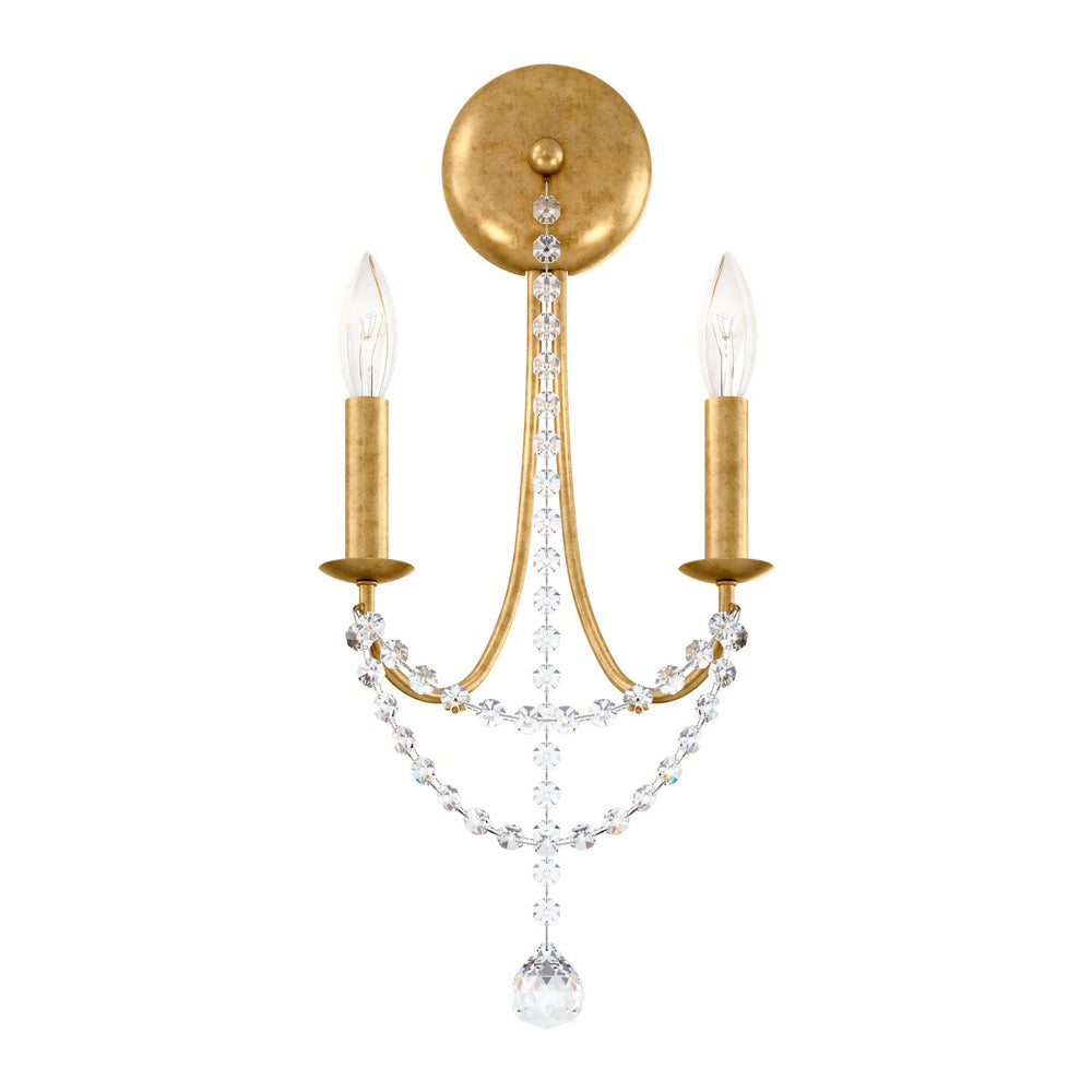 Schonbek - Two Light Wall Sconce - Verdana - Antique Silver- Union Lighting Luminaires Decor