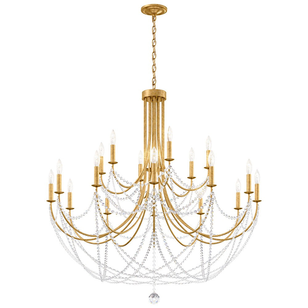 Schonbek - 18 Light Chandelier - Verdana - Antique Silver- Union Lighting Luminaires Decor