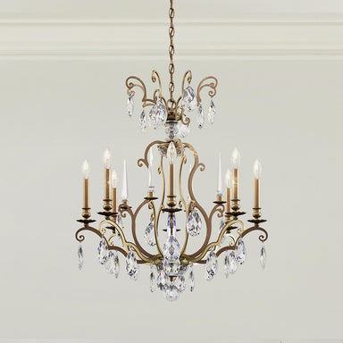 Schonbek - Eight Light Chandelier - Renaissance Nouveau - Heirloom Bronze- Union Lighting Luminaires Decor
