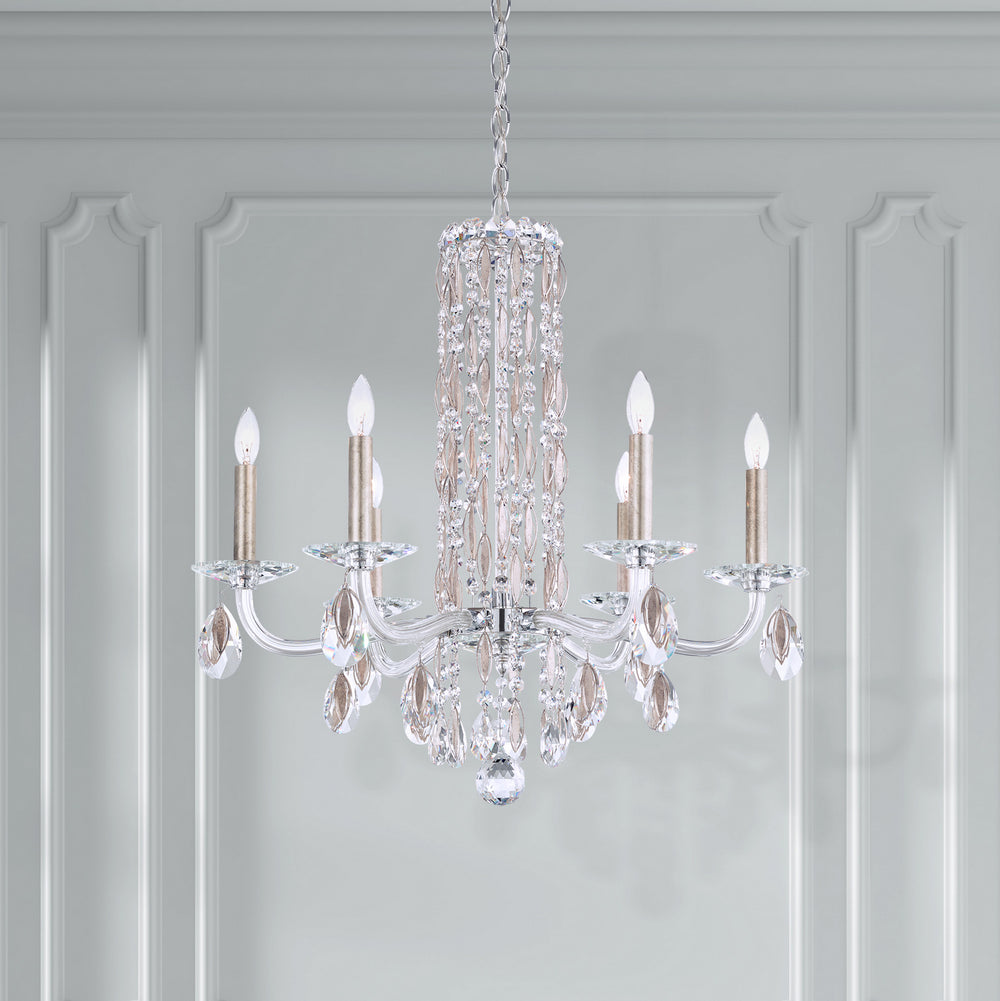 Schonbek - Six Light Chandelier - Siena - White- Union Lighting Luminaires Decor