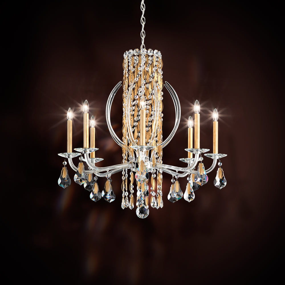 Schonbek - Eight Light Chandelier - Siena - Heirloom Gold- Union Lighting Luminaires Decor