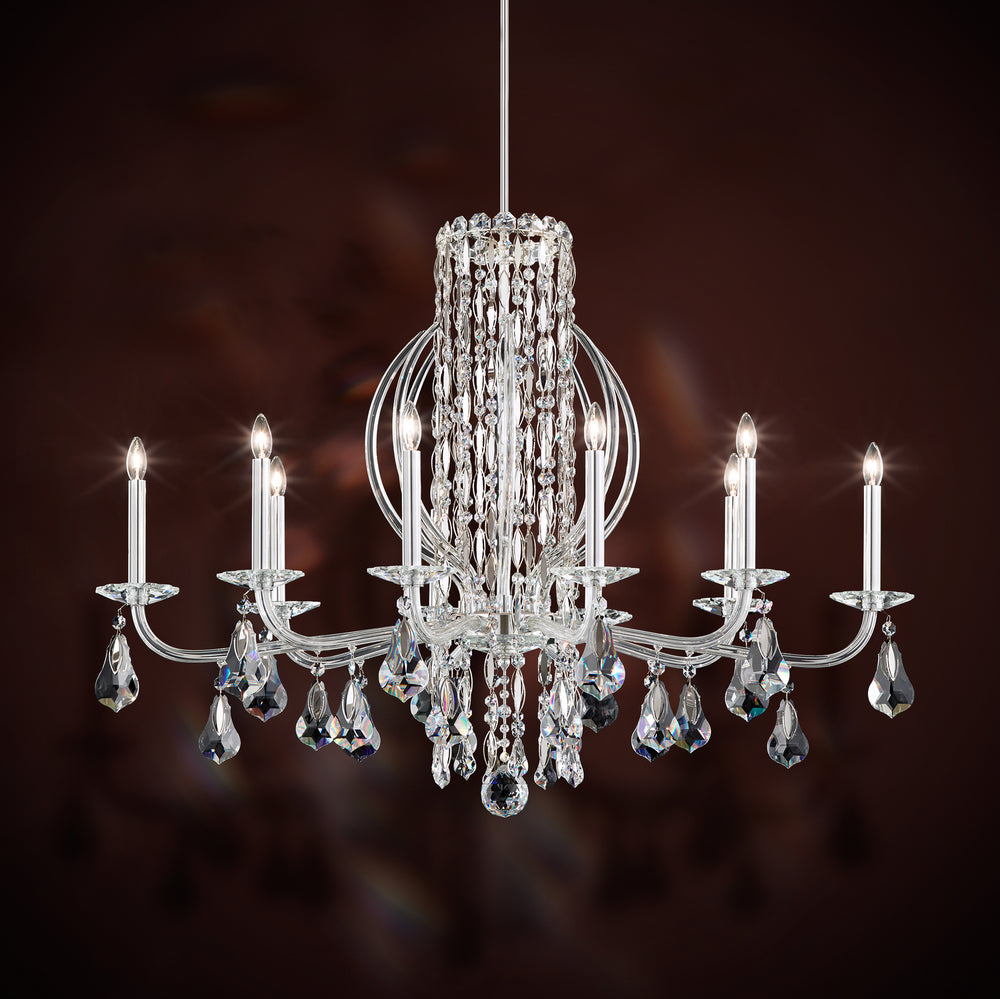 Schonbek - Ten Light Chandelier - Siena - White- Union Lighting Luminaires Decor