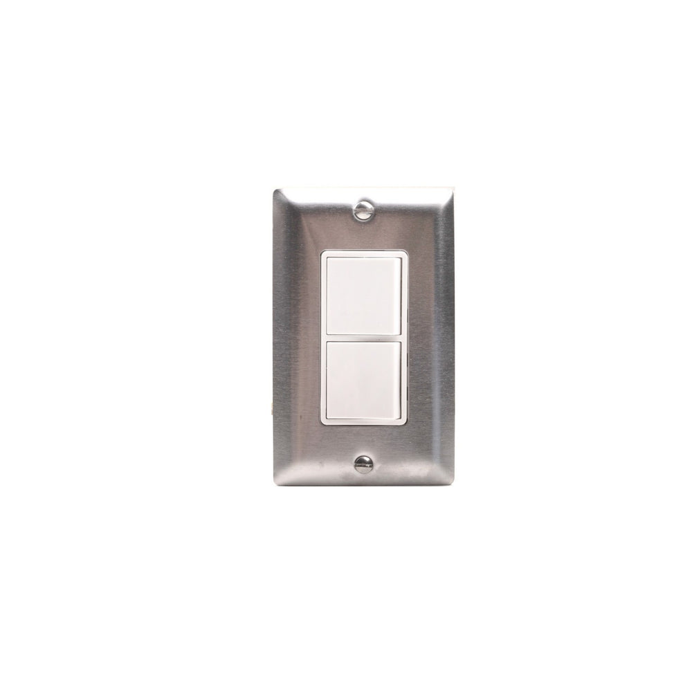 Eurofase Canada - Single Duplex Switch Wall Plate And Gang Box - Stainless Steel- Union Lighting Luminaires Decor