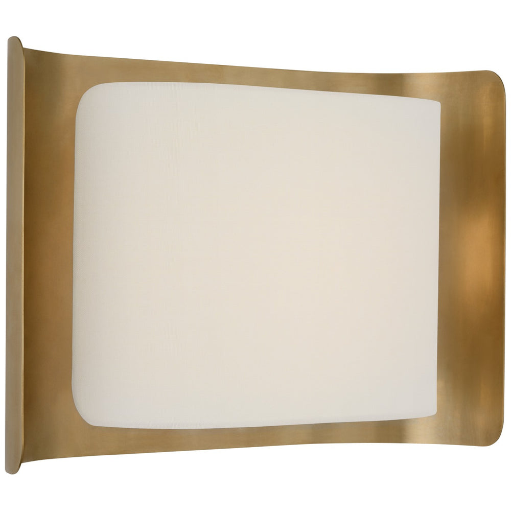 Visual Comfort Signature Canada - LED Wall Sconce - Penumbra - Hand-Rubbed Antique Brass and Linen- Union Lighting Luminaires Decor